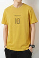Turbo Vanmoving Text 10 Front Logo Graphic Tee In Yellow