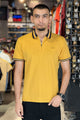 Turbo Contrast Tone Zip Collar Men's Polo Shirt
