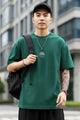 Mens Minimalist Round Neck T-shirt In Zink
