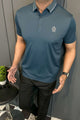 Turbo Vintage Butterfly Crisp Stitchless Men's Polo Shirt In Zink