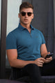 Turbo Holiday Outfit Stitchless Zip Style Men's Polo Shirt In Zink