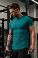 Turbo Regular-Fit Round Neck Dry-fit Shirt In Zink