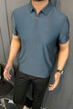 Turbo Holiday Outfit Stitchless Zip Style Men's Polo Shirt In Zink