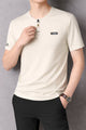 Turbo Henley Neckline Men's Tee In Beige