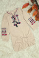 Embroidery Design Self Fabric Turkish Imported Top