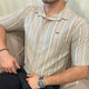 Turbo Spring Edit Textured Casual Shirt In Beige