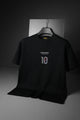 Turbo Vanmoving Text 10 Front Logo Graphic Tee In Black