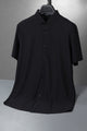 Men's Cuban Texture Silk Casual Shirt In Black