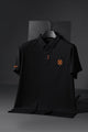 Hrms Orange Accent Logo Style Men's Polo Shirt