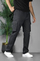 Turbo Essential Side Pockets Cargo Trouser In Black