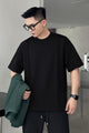 Turbo Front Verticle Stitch Design Men's Tee in Black