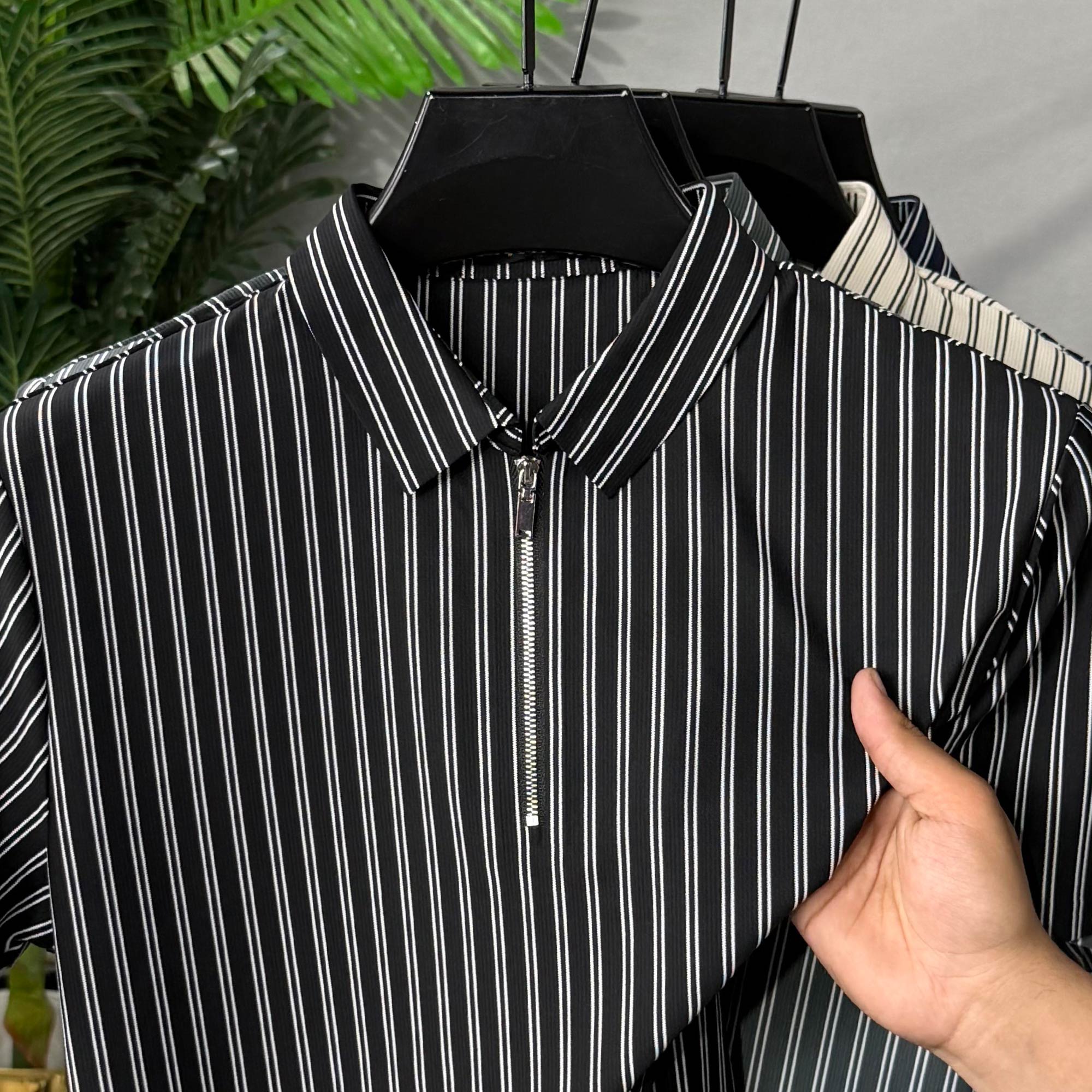 Turbo Urban Zip Line Men's Polo Shirt In Black