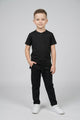 Turbo Zip-Neck Top Style Younger Kids Co-Ord Set In Black