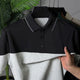 Turbo Color-Blocked Panel Style Men's Polo T-Shirt
