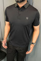 Turbo Diamond Motif Collar Stitchless Men's Polo Shirt