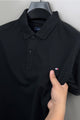 Tmy Refined Fit Collared Style Big Size Polo Shirt In Black