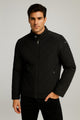 Cross Pattern Bubble Padded Imported Puffer Jacket In Black