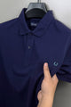 Craz Classic Knitted Men's Polo Shirt In Navy Blue