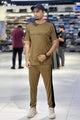 Turbo Legecy contrasting stripes Men's Tracksuit In Brown
