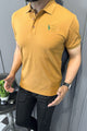 Turbo Polo Collar Tipping Men's Polo Shirt In Camel