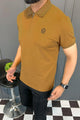 Turbo Abstract Zip Collar Men's Polo Shirt