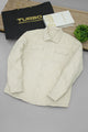 Regular Fit Self Design Imported Light Weight Jacket In Cream