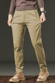 Turbo Urban Era Executive Slim Fit Cotton Pant In Creem