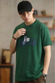 Turbo Trend Edge Graphic Tee In Dark Green