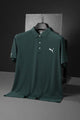 Pma Fine Ribbed Texture Dry-Fit Polo In Dark Grey