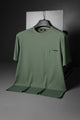 Turbo Zipper Chest Style Summer Tee In Dark Gray