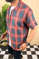 Turbo Classic Pattern Comfort Casual Shirt In Dark Blue
