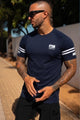 Nke Just Do It Raglan Sleeves Imp Dry-Fit Tee In Dark Navy