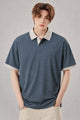 Turbo V Neck Collared Polo Men's T-Shirt In Olive