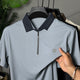 Turbo "AeroZip Elite" Men's Polo T-Shirt In Grey