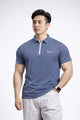Fergmo Zipper Closure Style Men's Polo Shirt In Light Blue