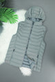 Hollow Padded Imported Men's Gilet In Light Grey