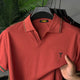 Turbo Waffle Knit Texture Men's Polo T-Shirt In Light Maroon