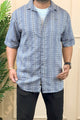 Turbo Cubin Textured Striped Casual Shirt In Light Purple