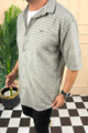 Turbo Snitch Striped Casual Shirt In Grey
