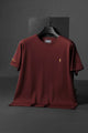 Plo Regular Shor Slevees Men's Tee In Maroon