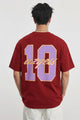 Turbo Aesthetic Taille Graphic Tee In Maroon