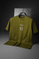 Turbo Vanmoving Text 10 Front Logo Graphic Tee In Olive