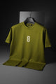 Turbo Prominent Numeric 8 Front Logo Tee In Olive