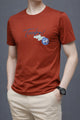 Turbo Circular Patch Graphic Tee In Red Brick