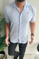 Turbo Endless Cool Embossed Casual Shirt In Light Blue