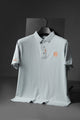 Hrms Orange Accent Logo Style Men's Polo Shirt In Slate Grey