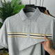 Turbo Smiley Stripes Pattern Men's Polo T-Shirt Slate Grey