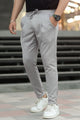 Turbo Urban-Fit Single Plate Waffle Trouser In Silver Grey